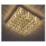 Lustre para Sala de Cristal Legítimo K9 Base Inox 40x40 Cm - 2