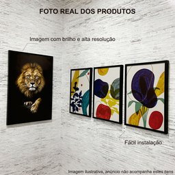 Kit 3 Quadros Decorativos Plantas Geométrico Textura - 6