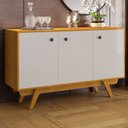 Ver imagem 1 de Balcão Buffet Harmonia 3 Portas Cinamomo/Off White - Jcm Móveis