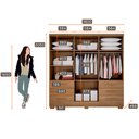 Ver imagem 4 de Guarda Roupa Agata 6 Portas 6 Gavetas com 6 Pés Clic Móveis