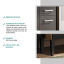 Ver imagem 2 de Cozinha Completa Arizona Plus com Armário e Balcão Carraro - Carvalho/preto Carvalho/preto