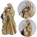 Ver imagem 2 de Sagrada Familia Ternura com Strass Dourado em Resina Premium 30 Cm