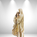 Ver imagem 3 de Sagrada Familia Ternura com Strass Dourado em Resina Premium 30 Cm