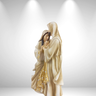 Sagrada Familia Ternura com Strass Dourado em Resina Premium 30 Cm - 3