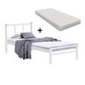 Cama de Solteiro de Ferro com Colchão 78 Lais Branco - 1