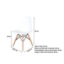 Ver imagem 4 de Conjunto de Mesa de Jantar Eames Eiffel Redonda 100cm Tampo de Madeira Preto com 5 Cadeiras Brancas