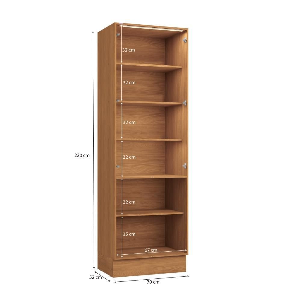 Cristaleira Kappesberg Pixel 4 Portas Canela/cinza Sagrado 70cm