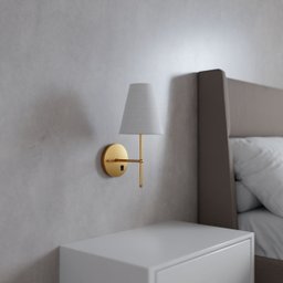Kit 2 Arandelas de Parede Clássica Dourado com Interruptor Cupula Branco Lâmpada Branco Frio - 7