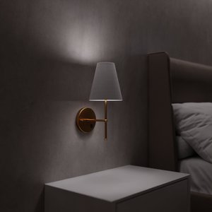 Kit 2 Arandelas de Parede Clássica Dourado com Interruptor Cupula Branco Lâmpada Branco Frio