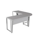 Ver imagem 7 de Mesa em L Escritório 210cm X 210cm Pés Metal F5 Office Cor:cinza