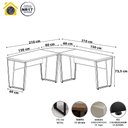 Ver imagem 6 de Mesa em L Escritório 210cm X 210cm Pés Metal F5 Office Cor:cinza