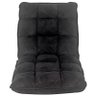 Cadeira Estofada de Chão Suede Preto Fullway - 105x50cm - 6