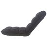 Cadeira Estofada de Chão Suede Preto Fullway - 105x50cm - 3