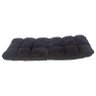 Cadeira Estofada de Chão Suede Preto Fullway - 105x50cm - 5