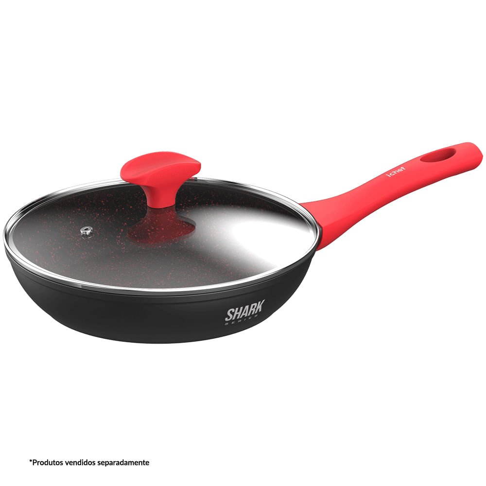 Panela Sauté Petit 20cm Ichef Home Vermelha Polishop Shark Series | Vermelho - 6