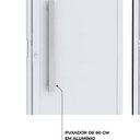 Ver imagem 5 de Porta de Alumínio de Giro Lambri com Puxador de 60 cm 215x95cm Lucasa Ideale Abertura Direita Branco