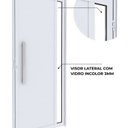 Ver imagem 6 de Porta de Alumínio de Giro Lambri com Puxador de 60 cm 215x95cm Lucasa Ideale Abertura Direita Branco