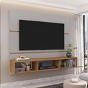 Ver imagem 3 de Painel para TV Âmbar Off White com Ripado 160cm Bechara Móveis