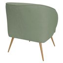 Ver mais imagens de Poltrona para Sala de Estar Agnes Pés Aço Ouro Fosco Bouclé Verde Claro - Nexta Casa