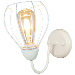 Arandela Parede Aramado Teardrop Branca Garagem Corredor - 1