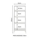 Ver imagem 4 de Estante Organizadora Multiuso para Banheiro com 4 Prateleiras Madesa - Branco