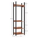 Ver imagem 4 de Closet 4 Prateleiras 1 Cabideiro Estilo Industrial Chess F04 Preto/Solanum - Mpozenato