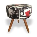 Ver imagem 3 de Kit Poltrona Decorativa Nina + Puff Redondo Suede Chaplin Pés Madeira Ms Decor