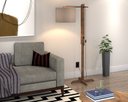 Ver imagem 4 de Luminária De Chão Articulável Abajur Flexível Quarto/sala:Palha