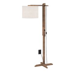 Luminária De Chão Articulável Abajur Flexível Quarto/sala:Palha - 3