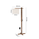 Ver imagem 5 de Luminária De Chão Articulável Abajur Flexível Quarto/sala:Palha