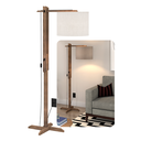 Ver imagem 1 de Luminária De Chão Articulável Abajur Flexível Quarto/sala:Palha