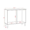 Ver imagem 3 de Balcão de Cozinha Buffet 2 Portas 0,84m Atacama / Grafite Isabelle Aramóveis