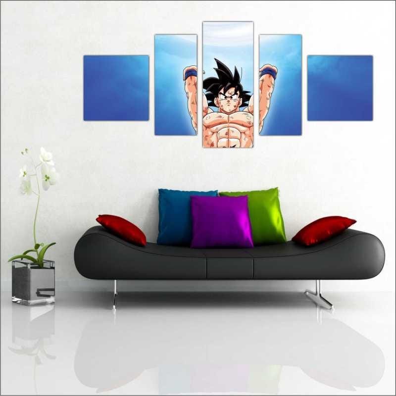 Quadro Decorativo Dragon Ball Goku Genki Dama Desenho Anime Com