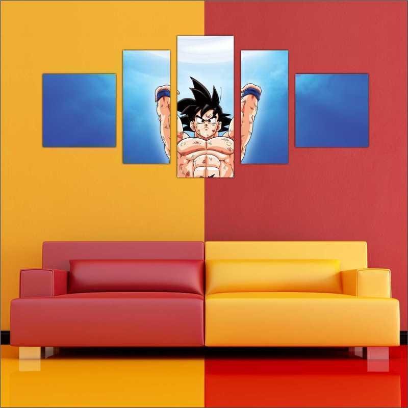 Quadro Decorativo Dragon Ball Goku Genki Dama Desenho Anime Com
