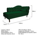 Ver imagem 5 de Diva Recamier Diana 140cm Lado Esquerdo Suede - Doce Sonho Móveis