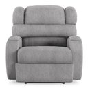 Ver imagem 3 de Poltrona do Papai Reclinável Napoli Elétrica Botão Led Massagem Linho Fh1 Cinza