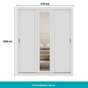 Ver imagem 5 de Guarda-Roupa Casal 3 Portas Doha Lux 4 Gavetas Carraro Ripado