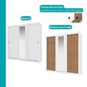 Ver imagem 4 de Guarda-Roupa Casal 3 Portas Doha Lux 4 Gavetas Carraro Ripado