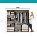 Ver mais imagens de Guarda-Roupa Casal 3 Portas Doha Lux 4 Gavetas Carraro Ripado