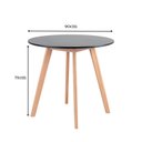 Ver imagem 4 de Kit Mesa de Jantar Redonda 90cm com 4 Poltronas Estofadas Confortáveis para Ambientes Modernos