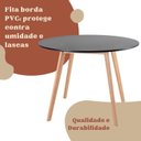 Ver imagem 7 de Kit Mesa de Jantar Redonda 90cm com 4 Poltronas Estofadas Confortáveis para Ambientes Modernos
