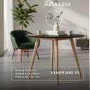 Ver imagem 5 de Kit Mesa de Jantar Redonda 90cm com 4 Poltronas Estofadas Confortáveis para Ambientes Modernos