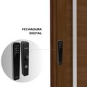 Ver imagem 3 de Porta de Alumínio Pivotante com Puxador de 1m Fechadura Digital 225cm X 130cm Lucasa Eccellente