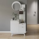 Ver imagem 1 de Aparador com Espelho e Gancho 2 Portas e 1 Gavetas Ap Espresso Móveis