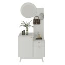 Ver imagem 2 de Aparador com Espelho e Gancho 2 Portas e 1 Gavetas Ap Espresso Móveis