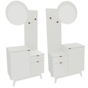 Ver imagem 5 de Aparador com Espelho e Gancho 2 Portas e 1 Gavetas Ap Espresso Móveis