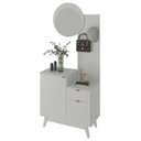 Ver imagem 6 de Aparador com Espelho e Gancho 2 Portas e 1 Gavetas Ap Espresso Móveis