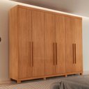 Ver imagem 2 de Guarda Roupa Casal Maya 100 Mdf 6 Portas e 6 Gavetas com Pés Moderna Mobília