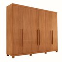 Ver imagem 1 de Guarda Roupa Casal Maya 100 Mdf 6 Portas e 6 Gavetas com Pés Moderna Mobília