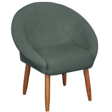 Poltrona Confortável para Escritório Decorativa Alta Qualidade Simples Pés de Madeira